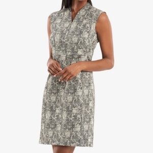 MM Lafleur Aditi Black & Cream Crackle Sheath Dress size 4